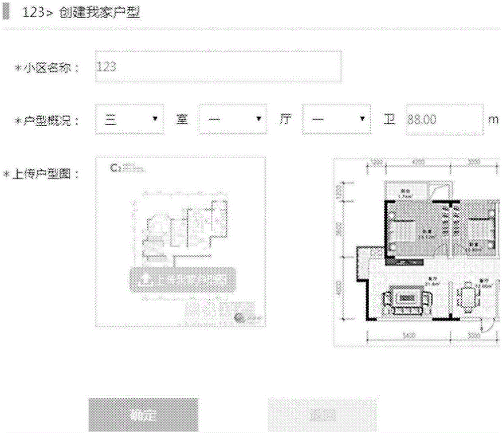 Residential house chart building structure intelligent recognition and functional area automatic planning and designing method