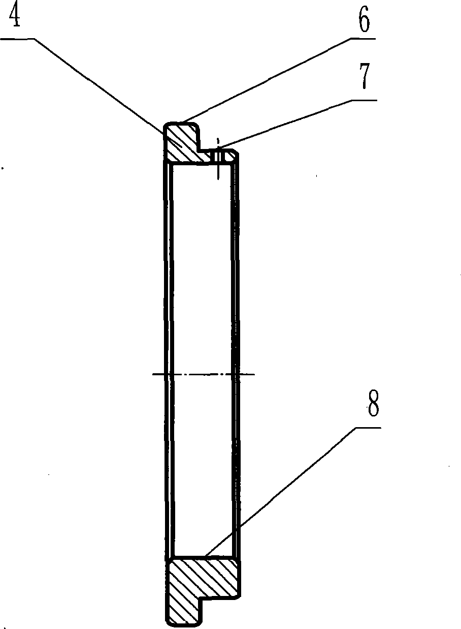 Radial pre-tightening method and pre-tightening ring of cylindrical roller bearing