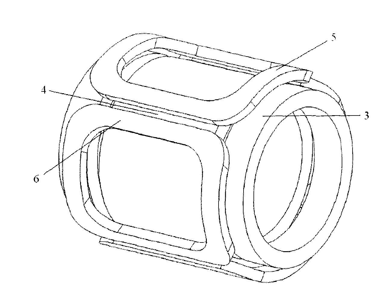 Superconducting magnet generating rotating magnetic field