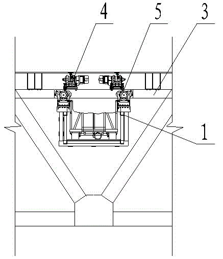 Steel truss girder suspension type detector car