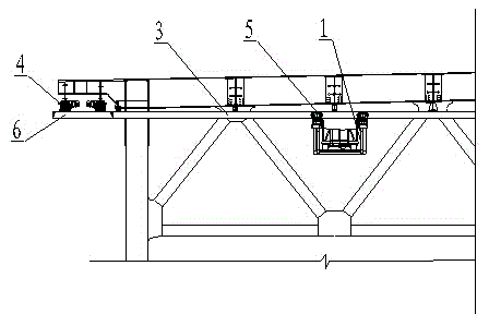 Steel truss girder suspension type detector car