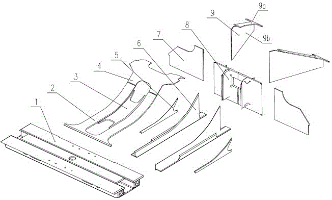 Underframe structure of a rail vehicle body