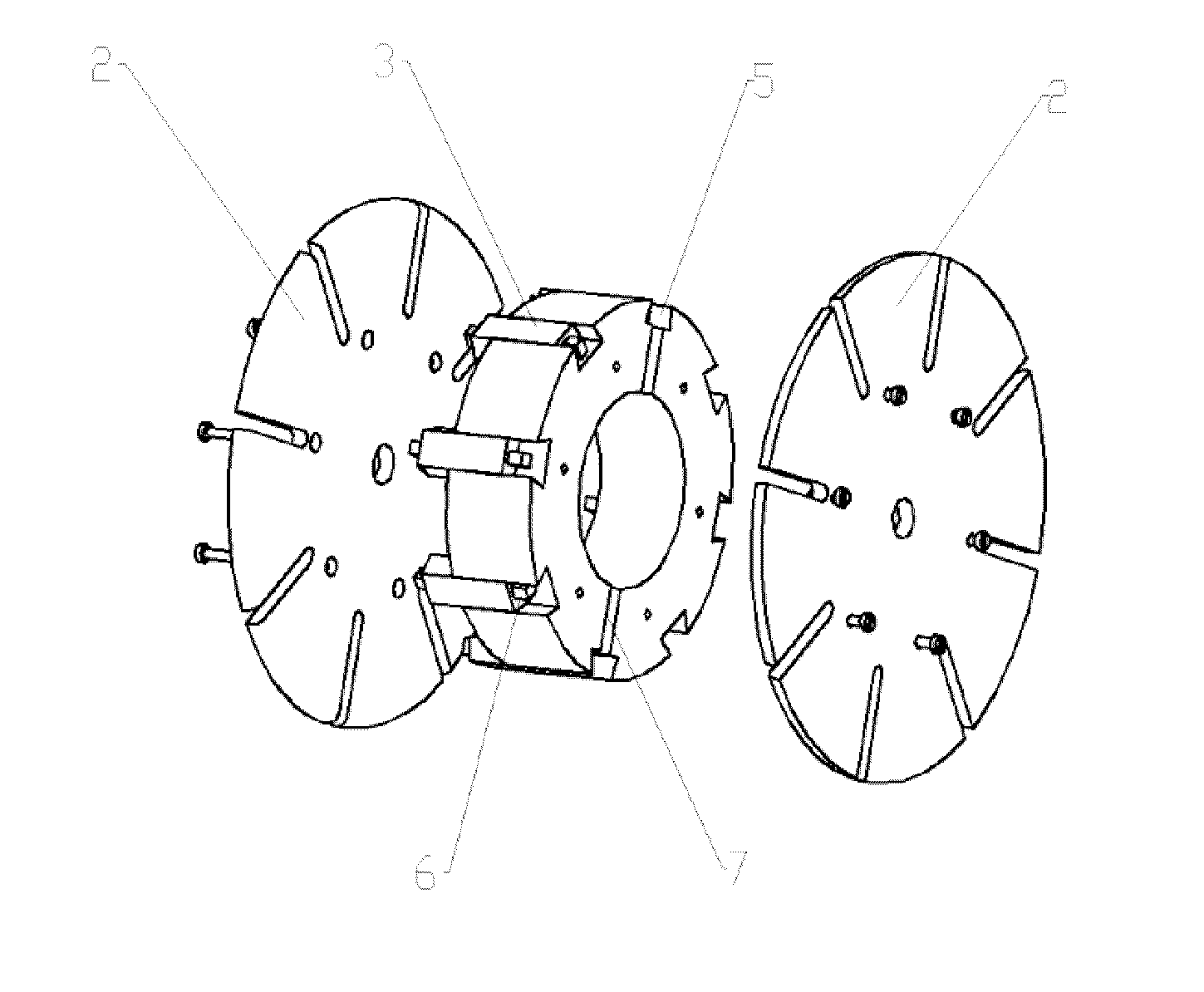 Detachable framework used for winding optical fiber coil and a method of producing optical fiber coil