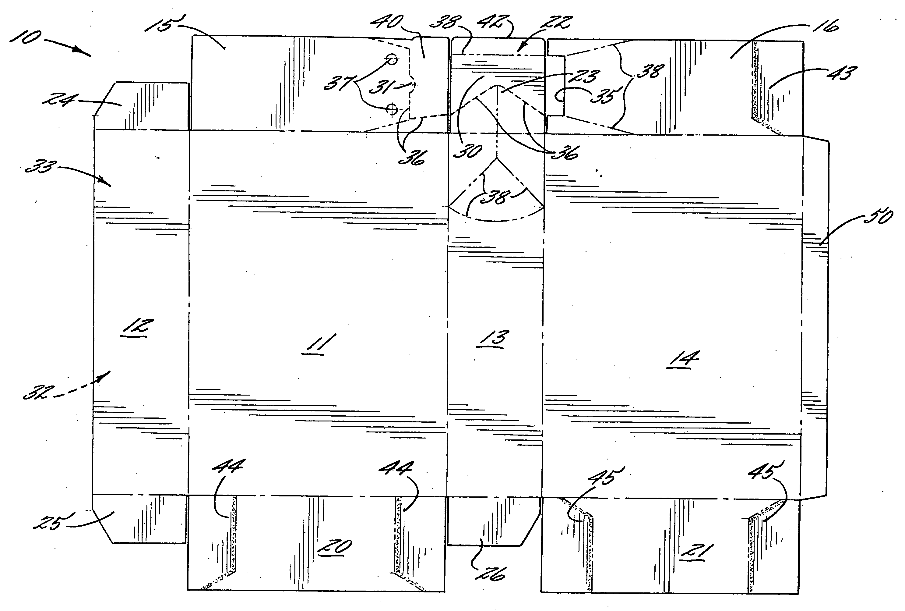 Blank capable of forming a container having an integral pour spout