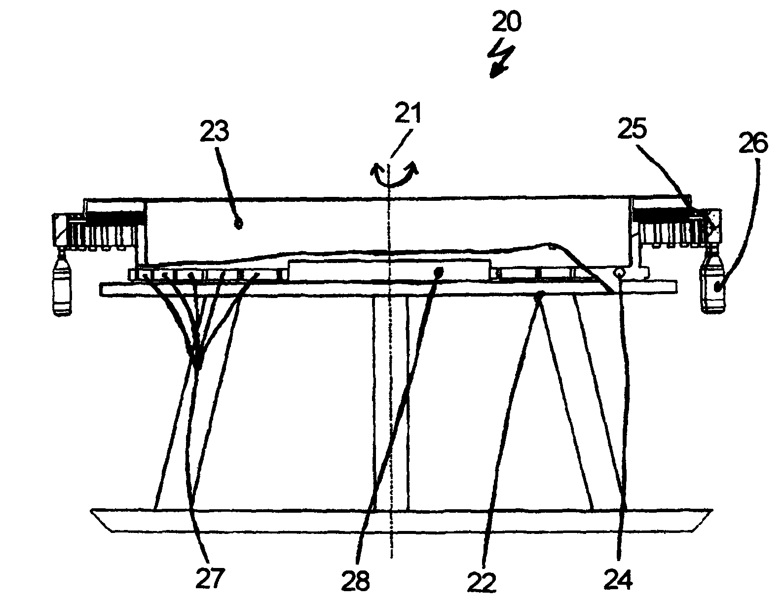 Bottling or container filling machine and other rotary bottle or container handling machines in a bottling or container filling plant and a drive therefor