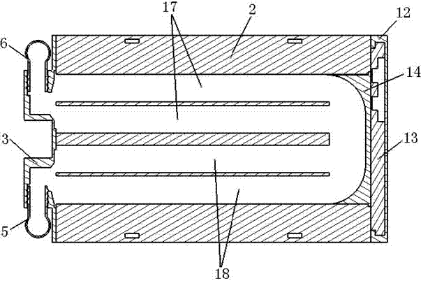 Battery module with fluid cooling passage