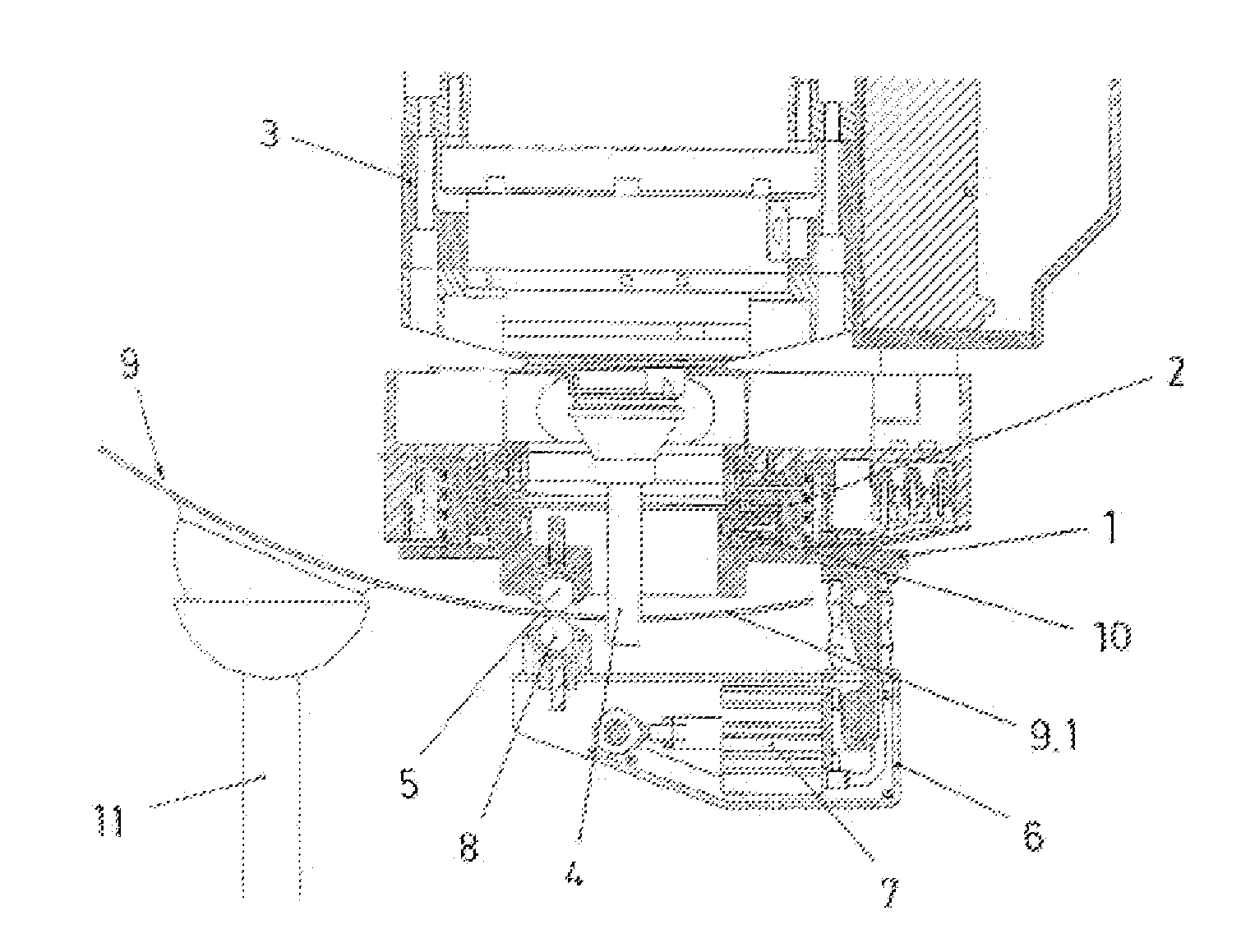 Fastening tool for dynamically fastening parts for machining