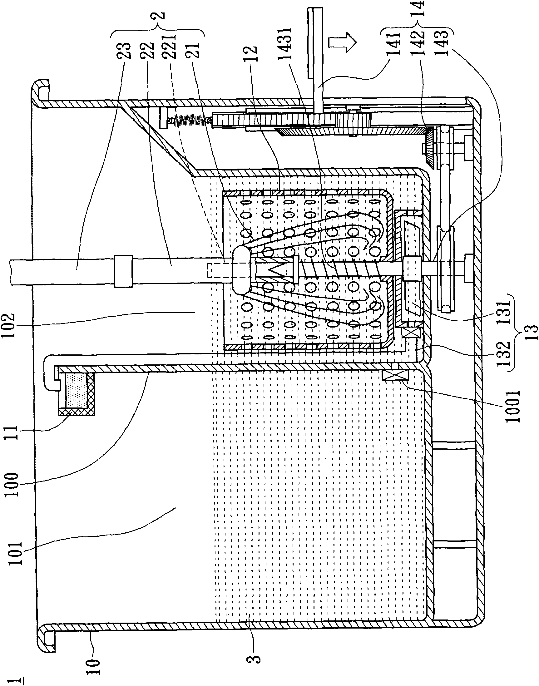 Circulating dehydration device and method