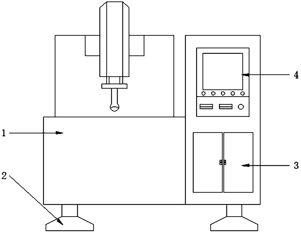 Intelligent and efficient cooling device for large double head type machining machine tool