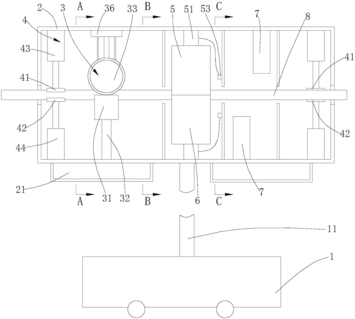 High-altitude wire foreign body removal vehicle