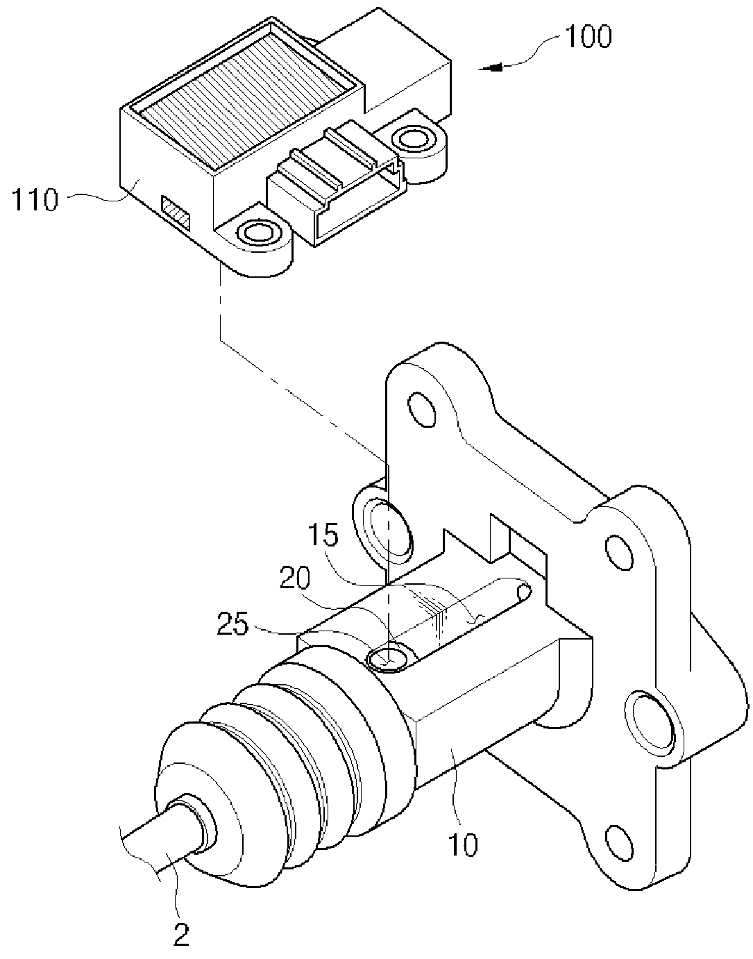 Installation structure for pedal stroke sensor