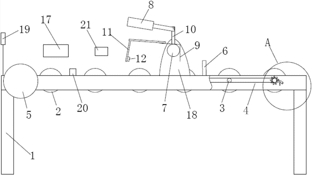 Tile blank positioning and aligning device having counting function