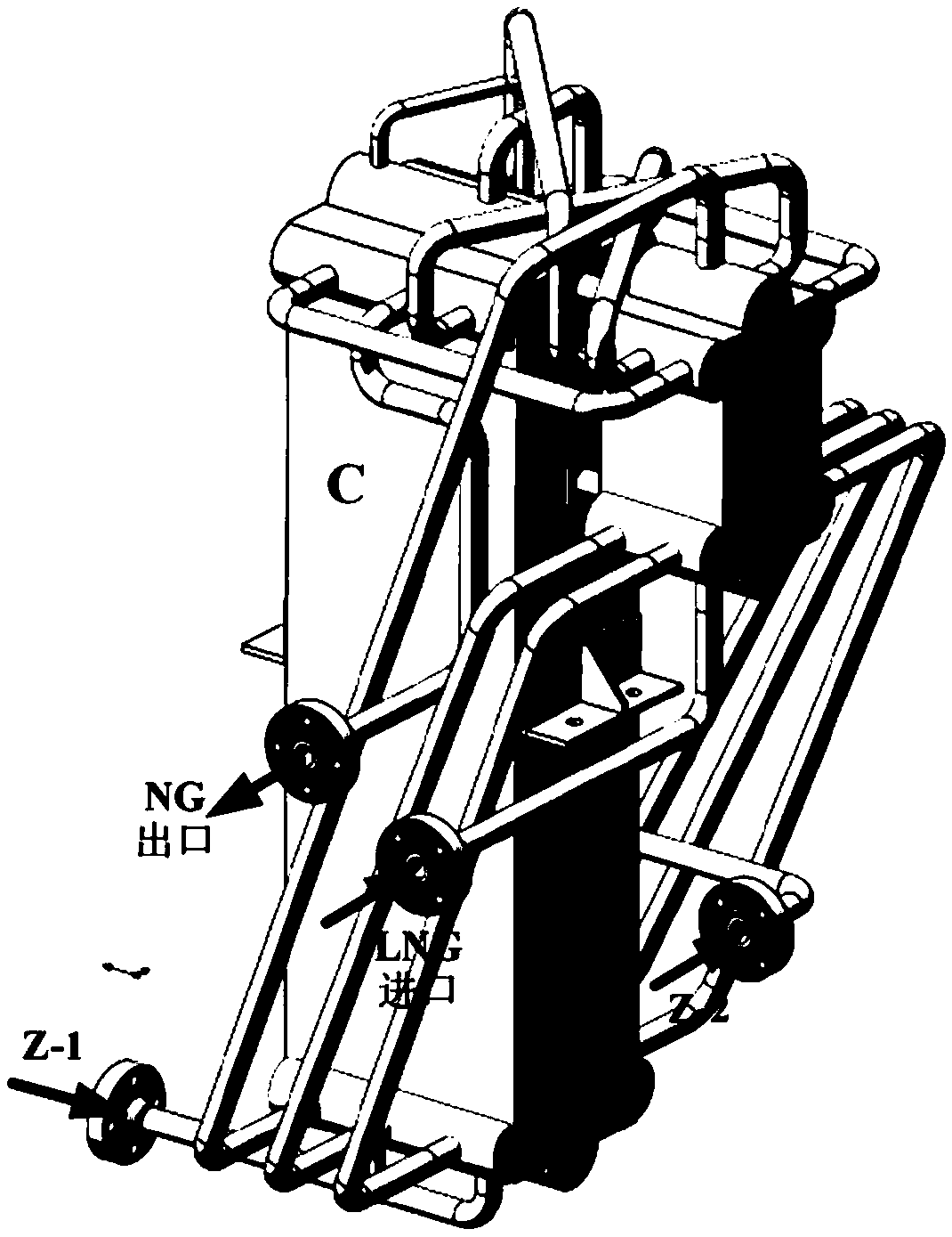 Fuel gasification and combined cooling heating and power supply system and method for LNG power driven vessel