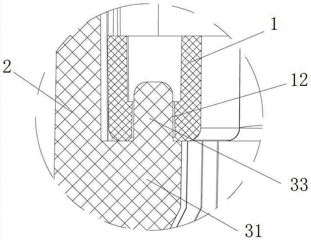 Shock-absorbing support structure of a washing machine and the washing machine