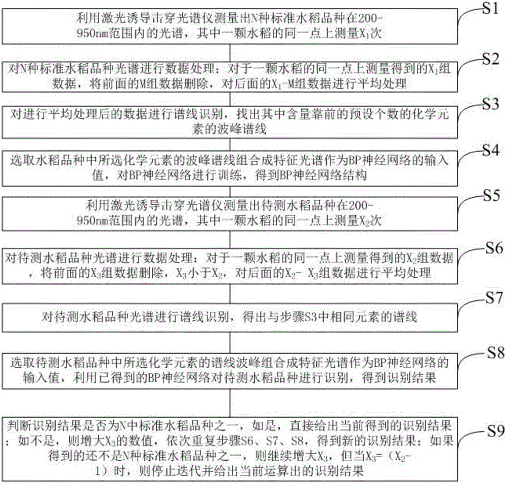 Identification method of rice varieties based on laser-induced breakdown spectroscopy (LIBS)