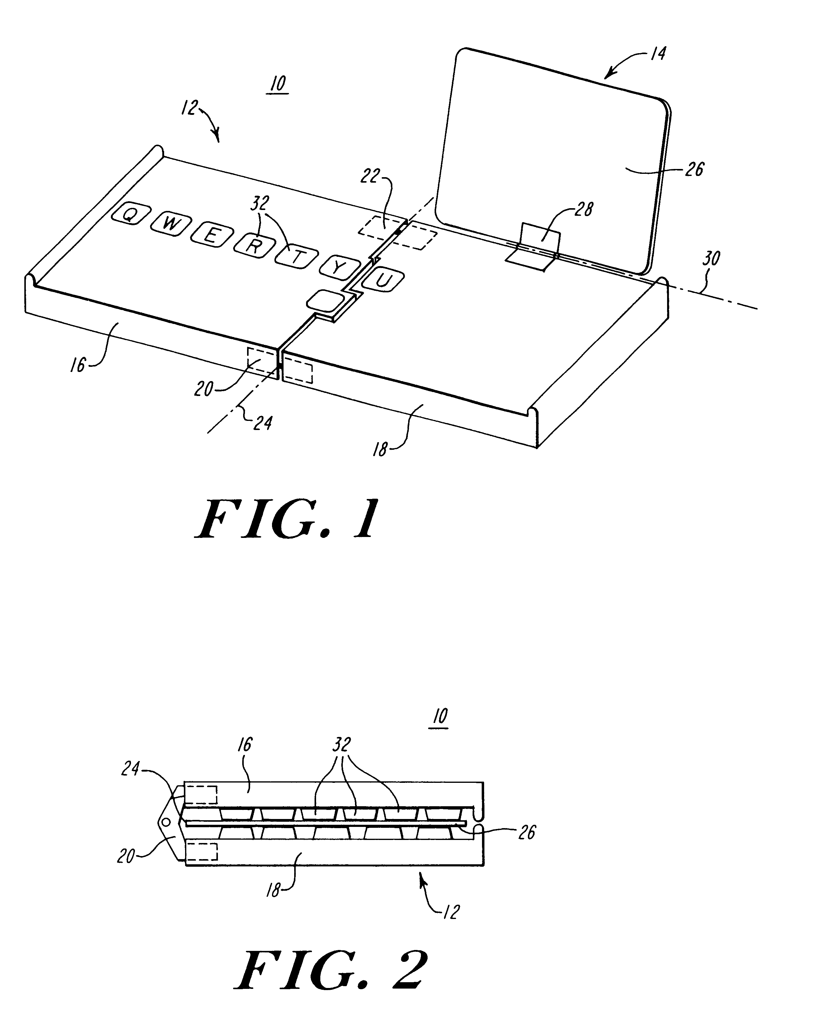 Collapsible keyboard and display mechanism for a computer system