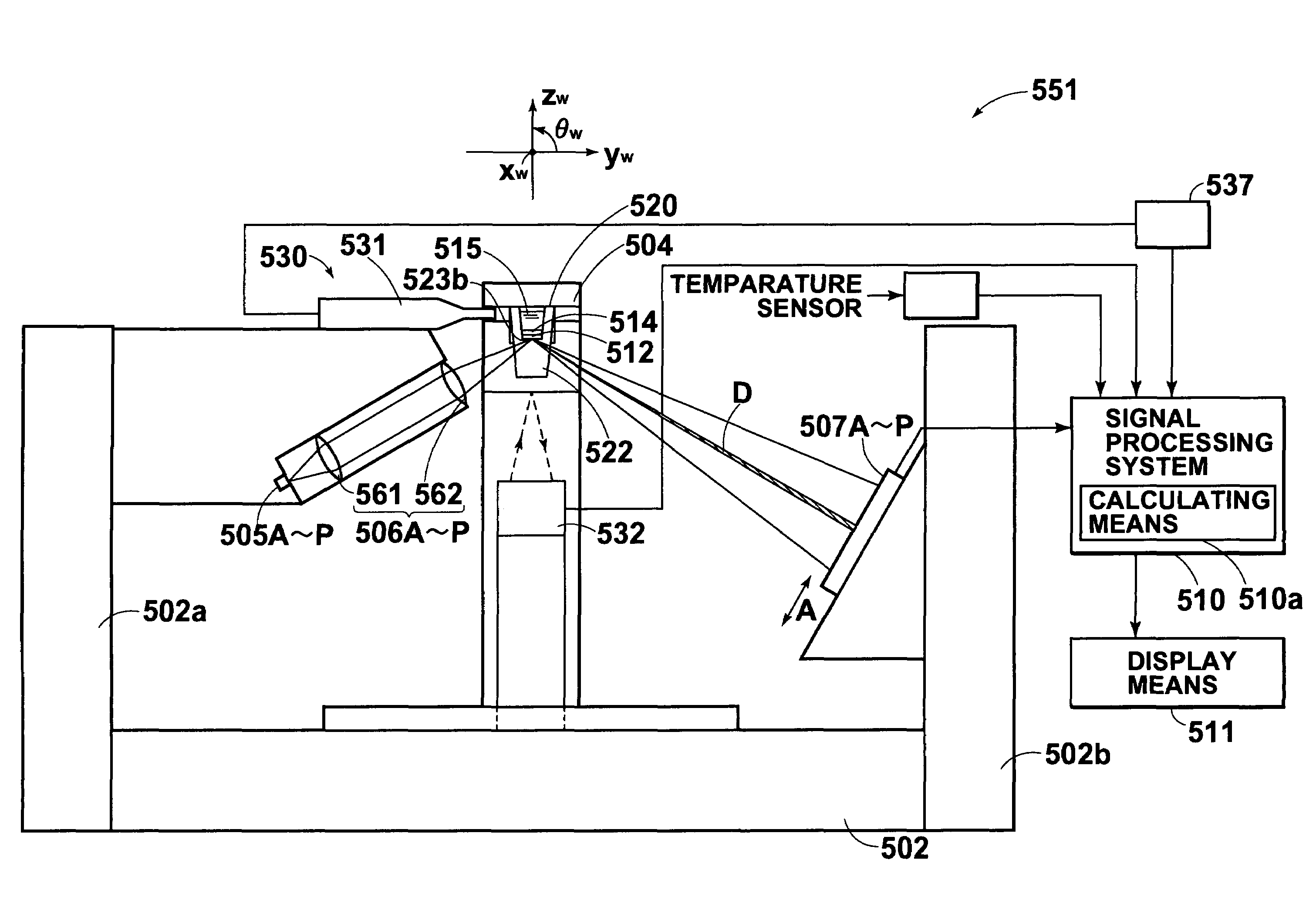 Measuring apparatus and sensor unit for same