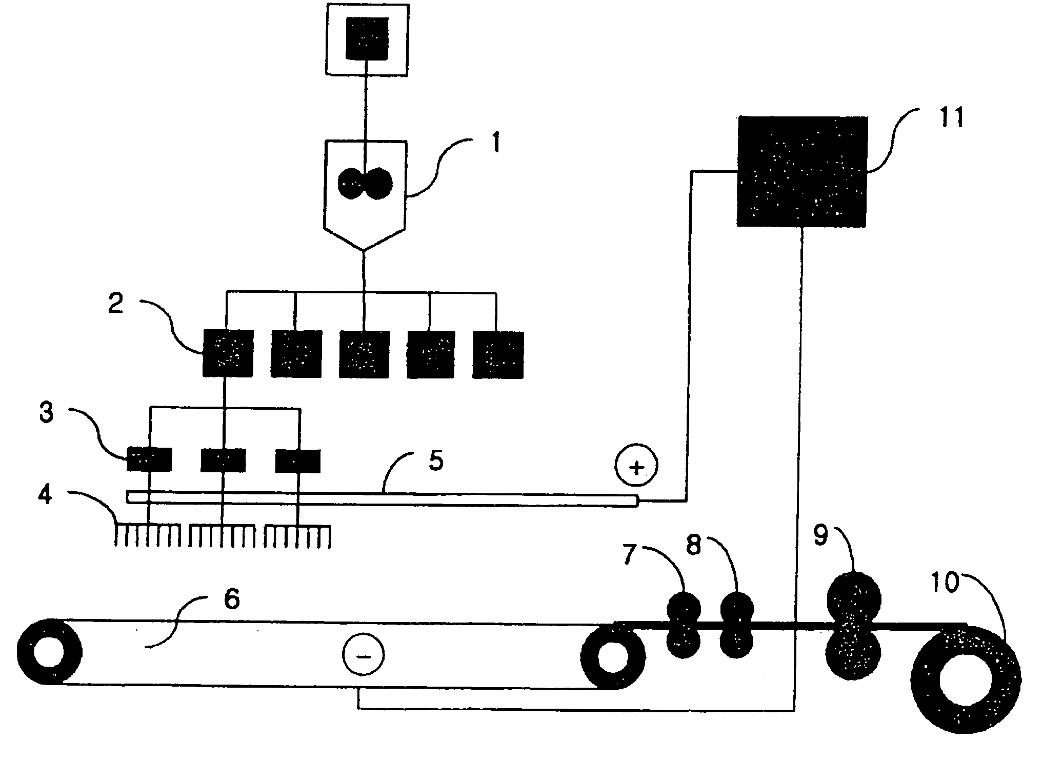 Electronic spinning apparatus, and a process of preparing nonwoven fabric using the same