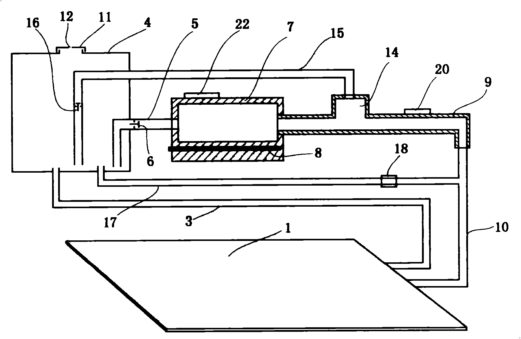 Hot water circulating cushion for heating