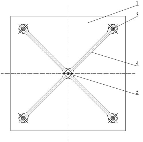 Overlap-connected shape-adjusting device used for reflecting mirror for heliostat