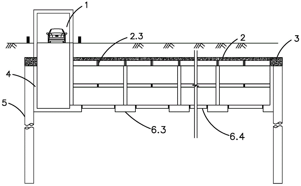 A construction method of underground shallow fully automatic parking garage