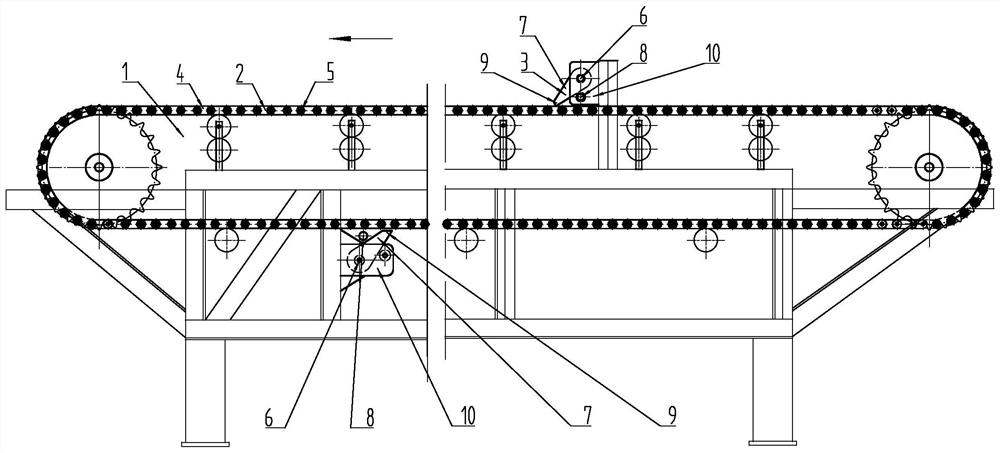 Belt breakage prevention chain belt breakage grabbing conveyor for implementing belt breakage prevention chain belt breakage grabbing method