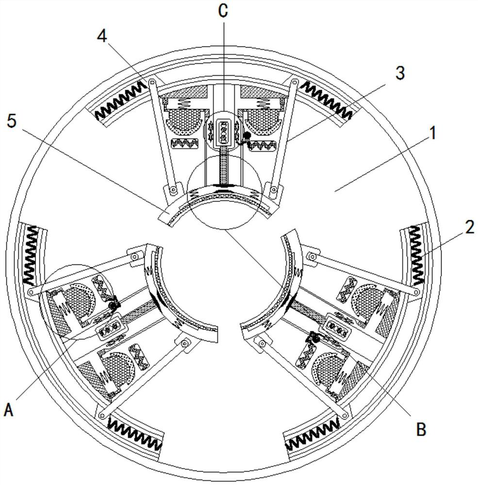 Welding, sealing clamping device for shock absorber