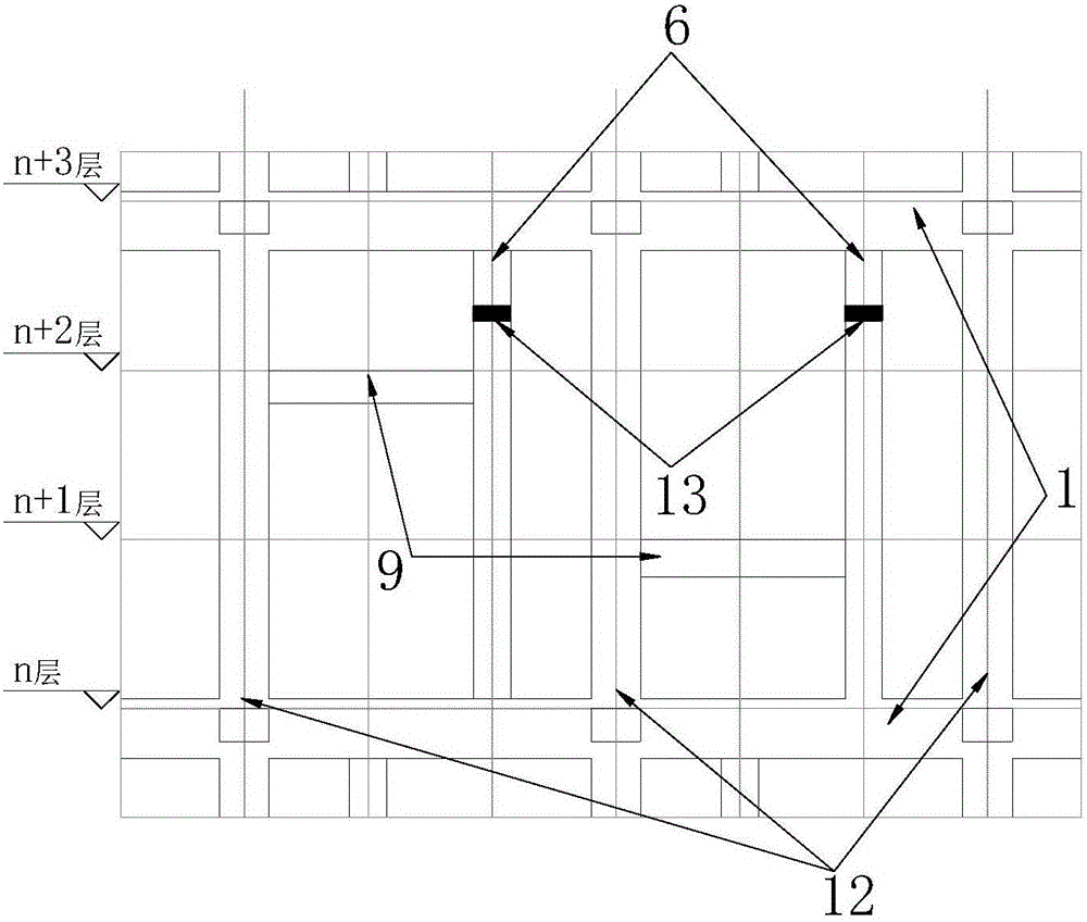 Sub-frame post-cast joint with external permanent aluminum plate outer mold