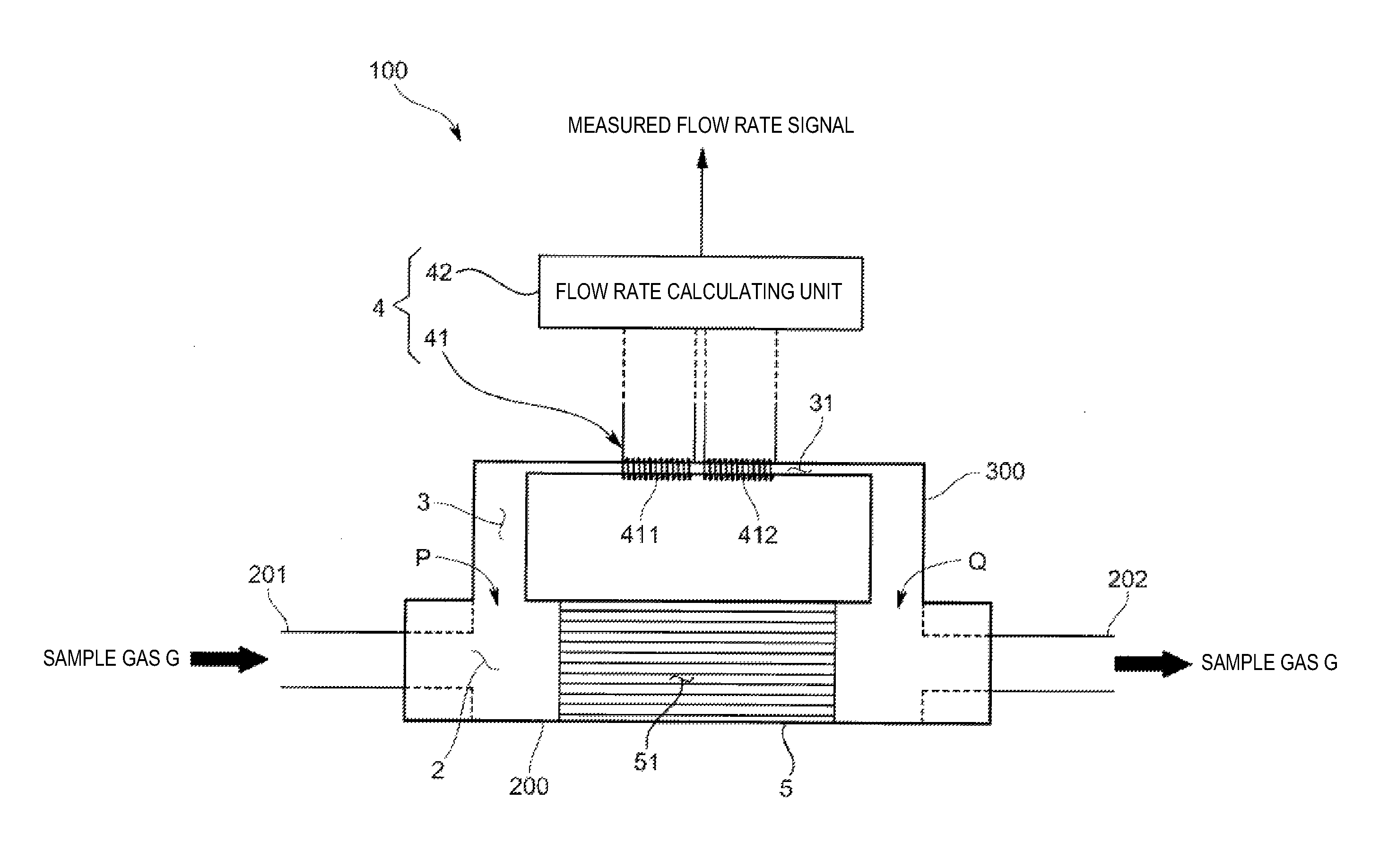 Thermal flow rate sensor