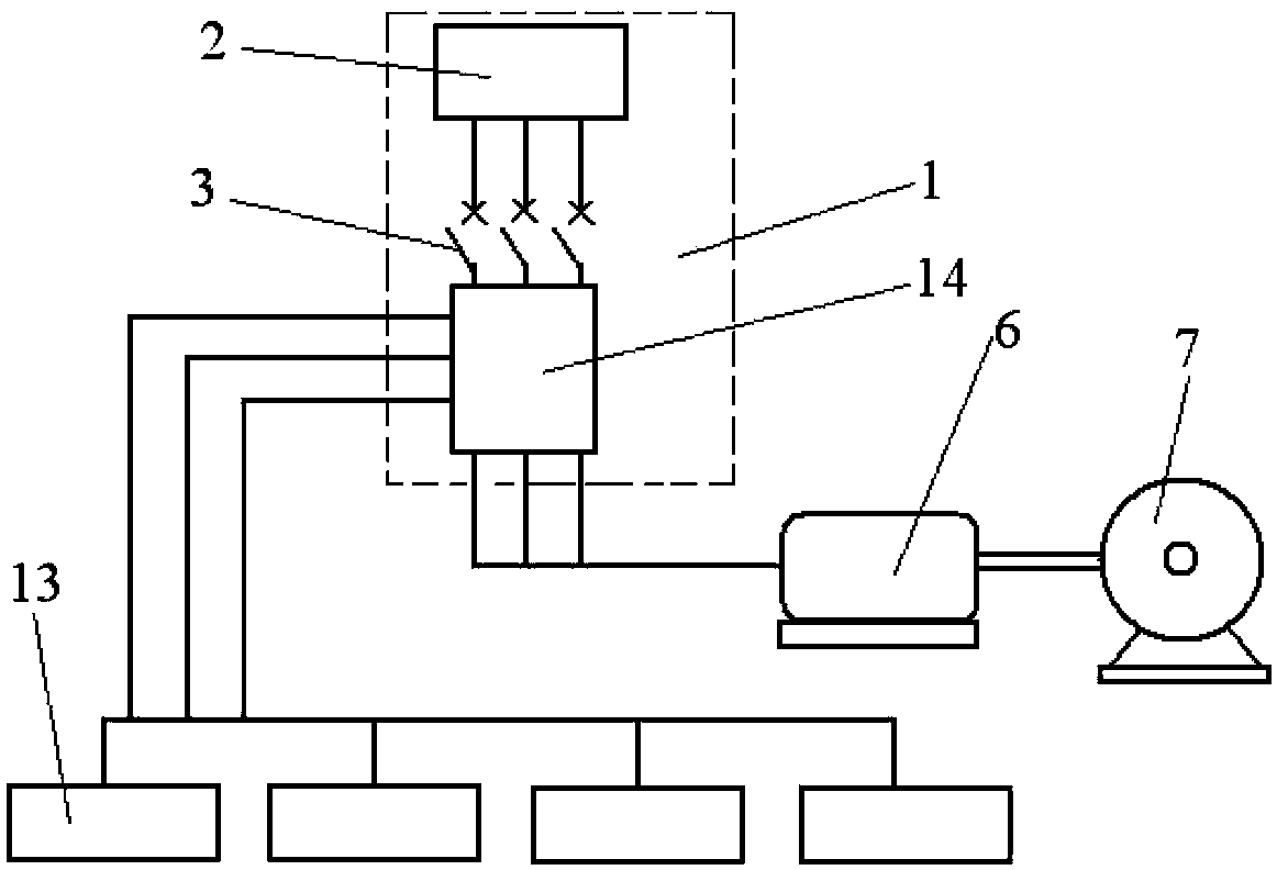 Large-scale fan, high voltage motor operation monitoring system of large-scale fan and monitoring method of monitoring system