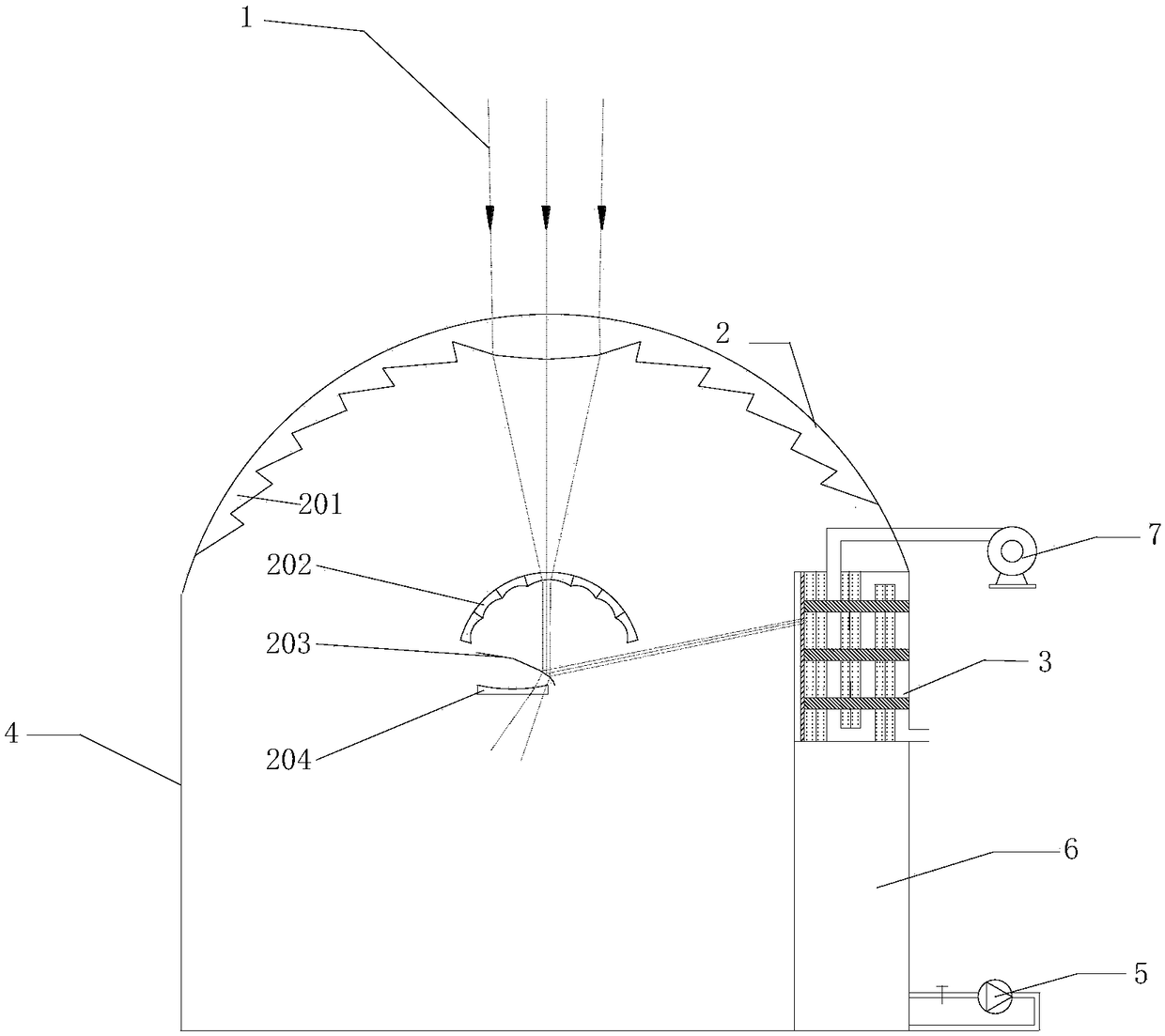 Water self-supplying agricultural greenhouse system