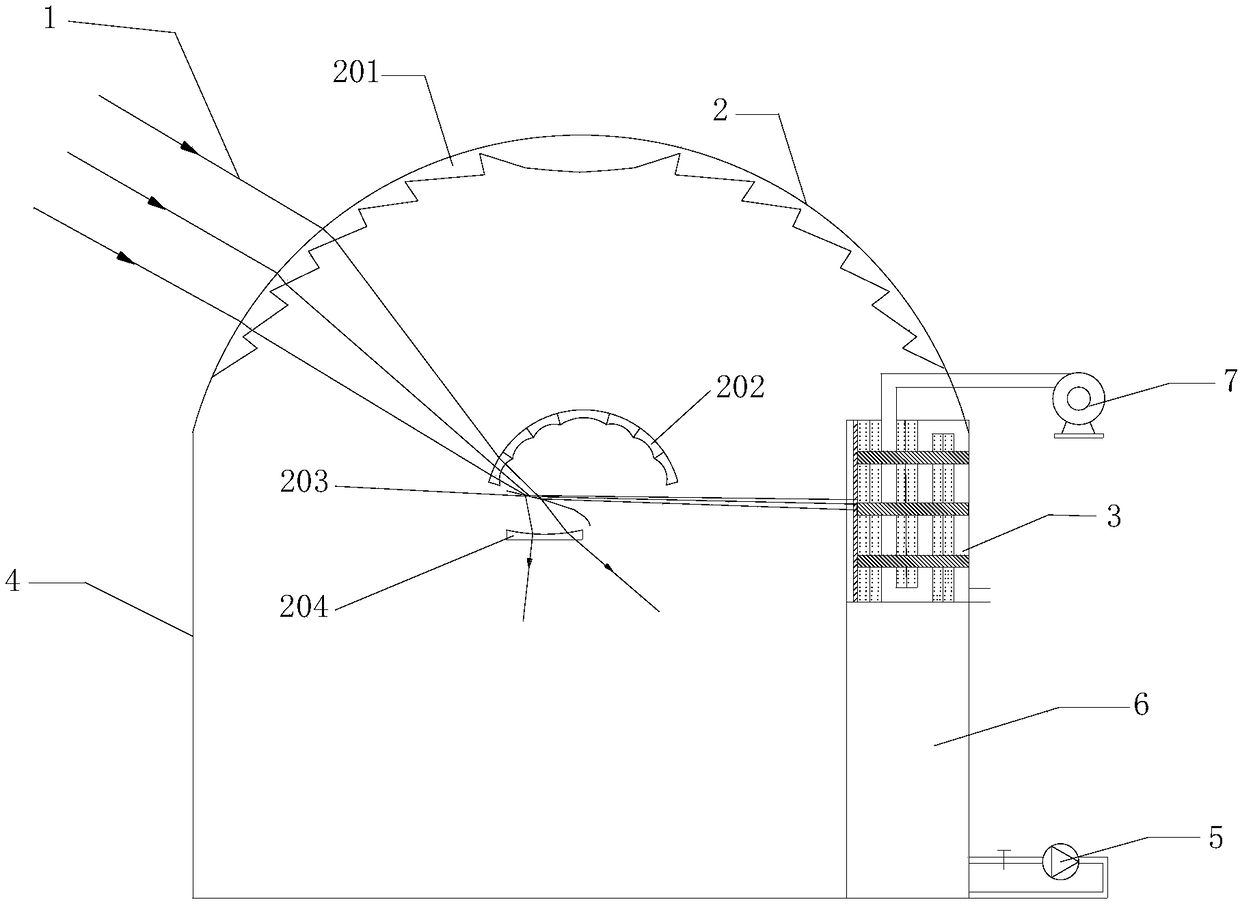 Water self-supplying agricultural greenhouse system