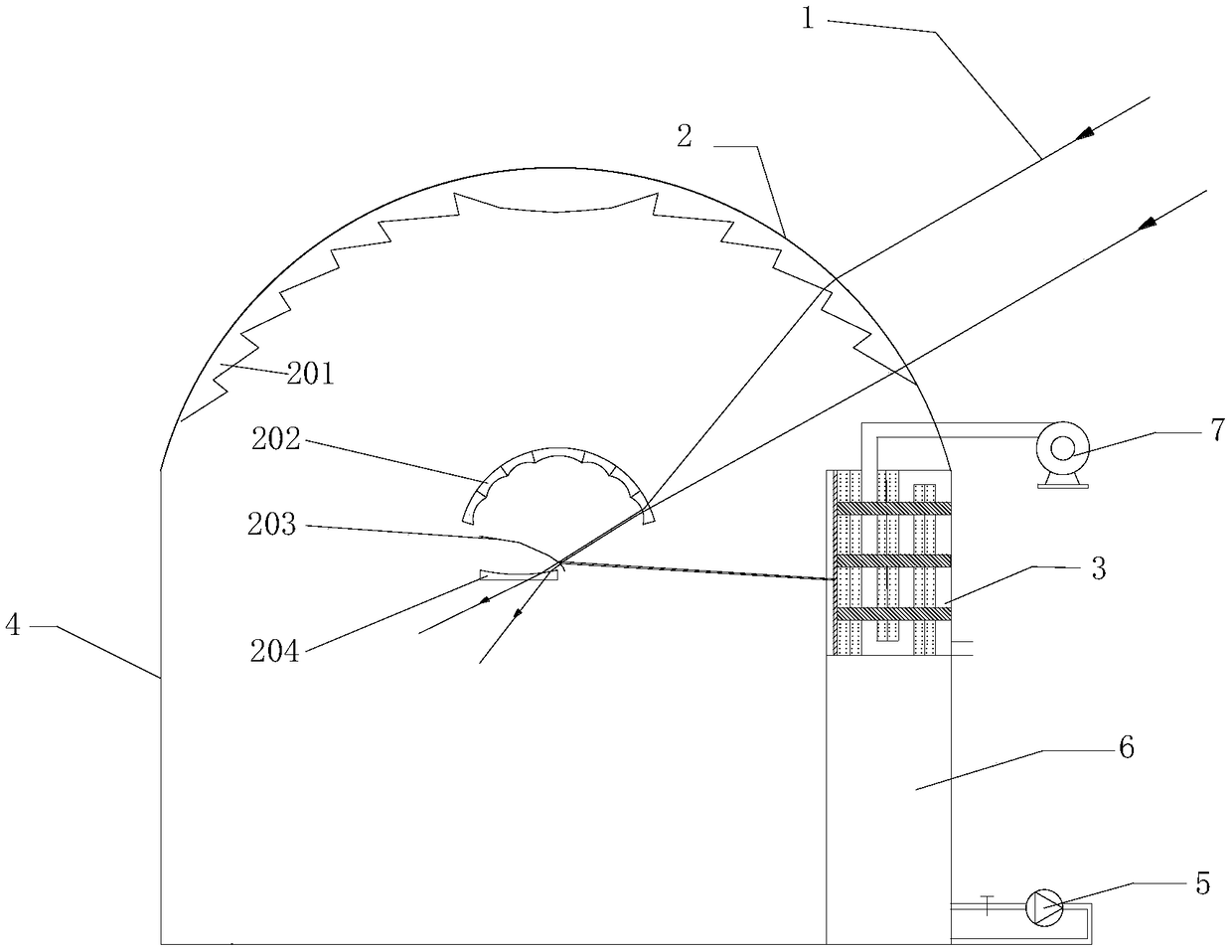 Water self-supplying agricultural greenhouse system