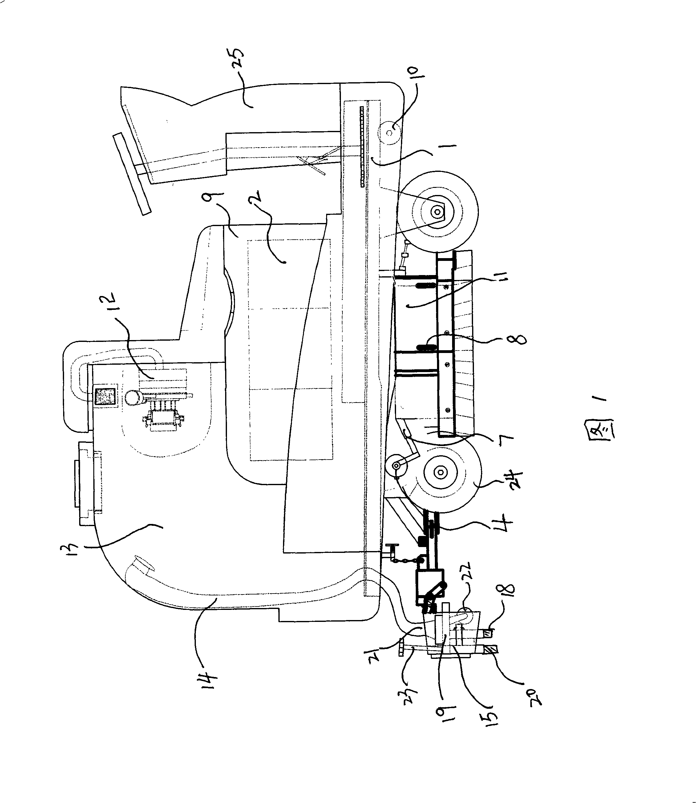 Drive type floor cleaning machine