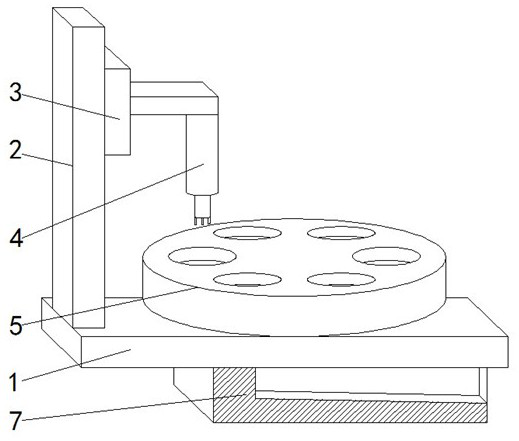 High-efficiency fixing device for semiconductor material four-probe measuring instrument