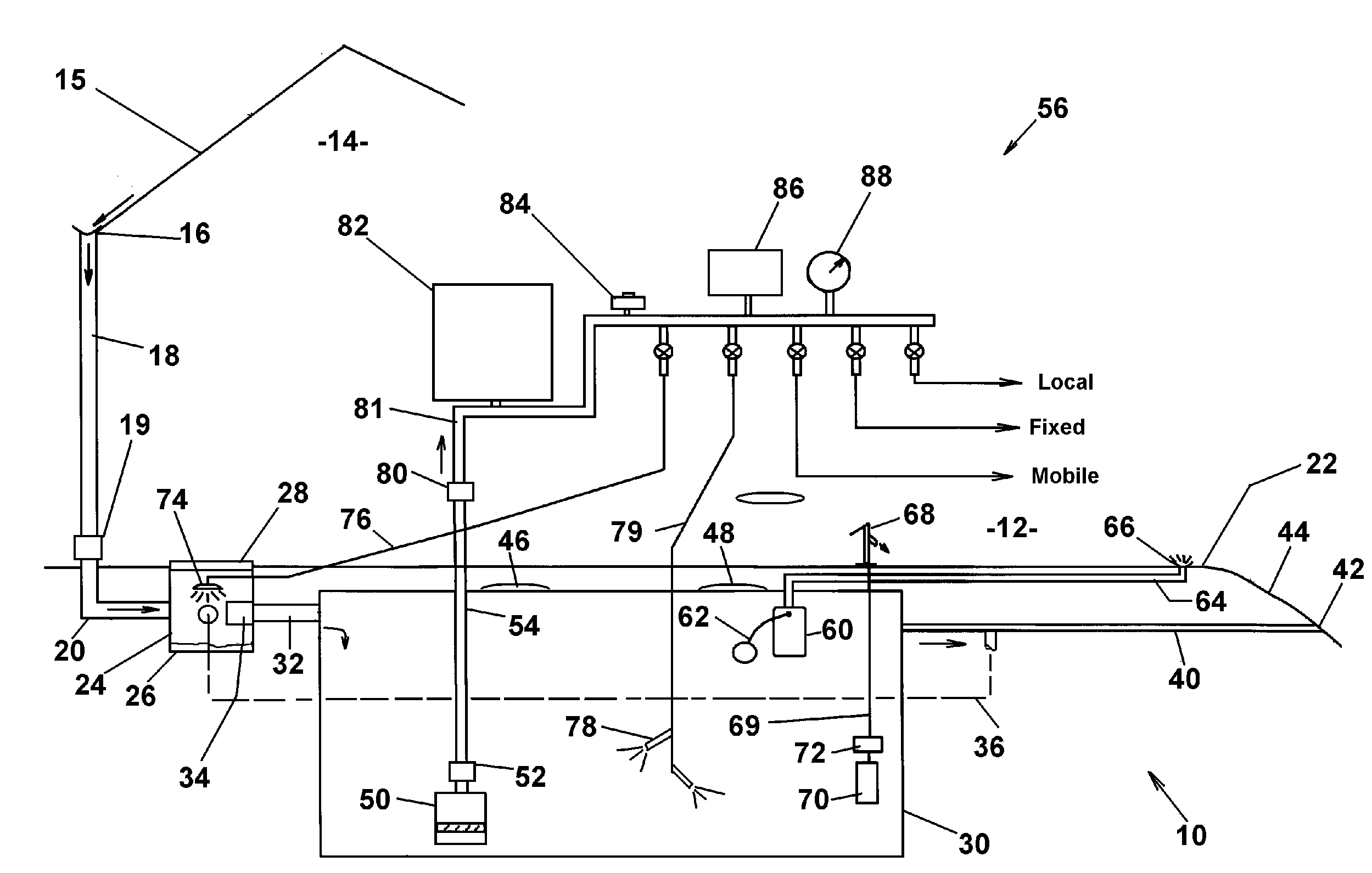 Water collection and distribution system for yard maintenance