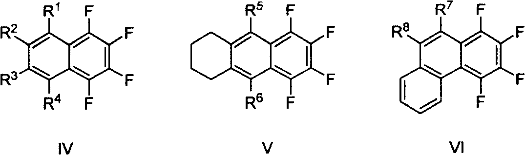 Method for synthesizing multiple fluoro-substituted naphthalene derivative from hexafluorobenzene