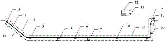 Online monitoring method for tunnel internal pipeline