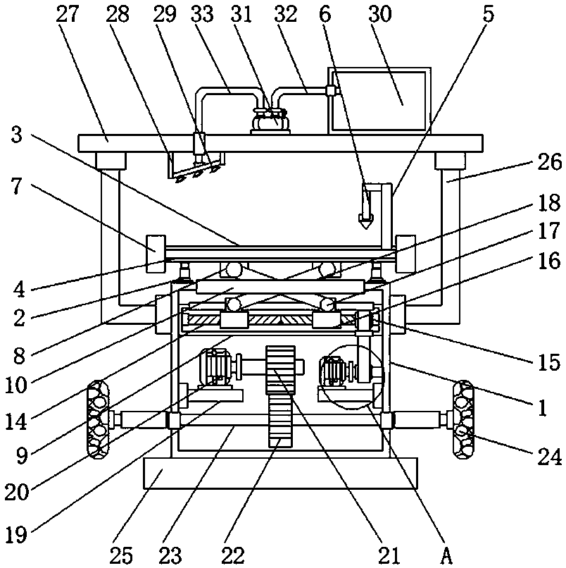 Stone carving supporting device with high stability and crushing-injury preventing function