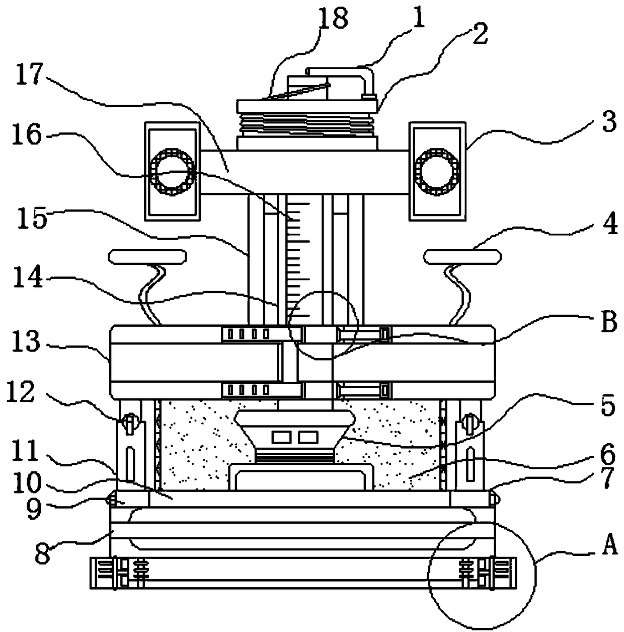 An auxiliary frame capable of intelligently detecting underwater depth for bridge construction