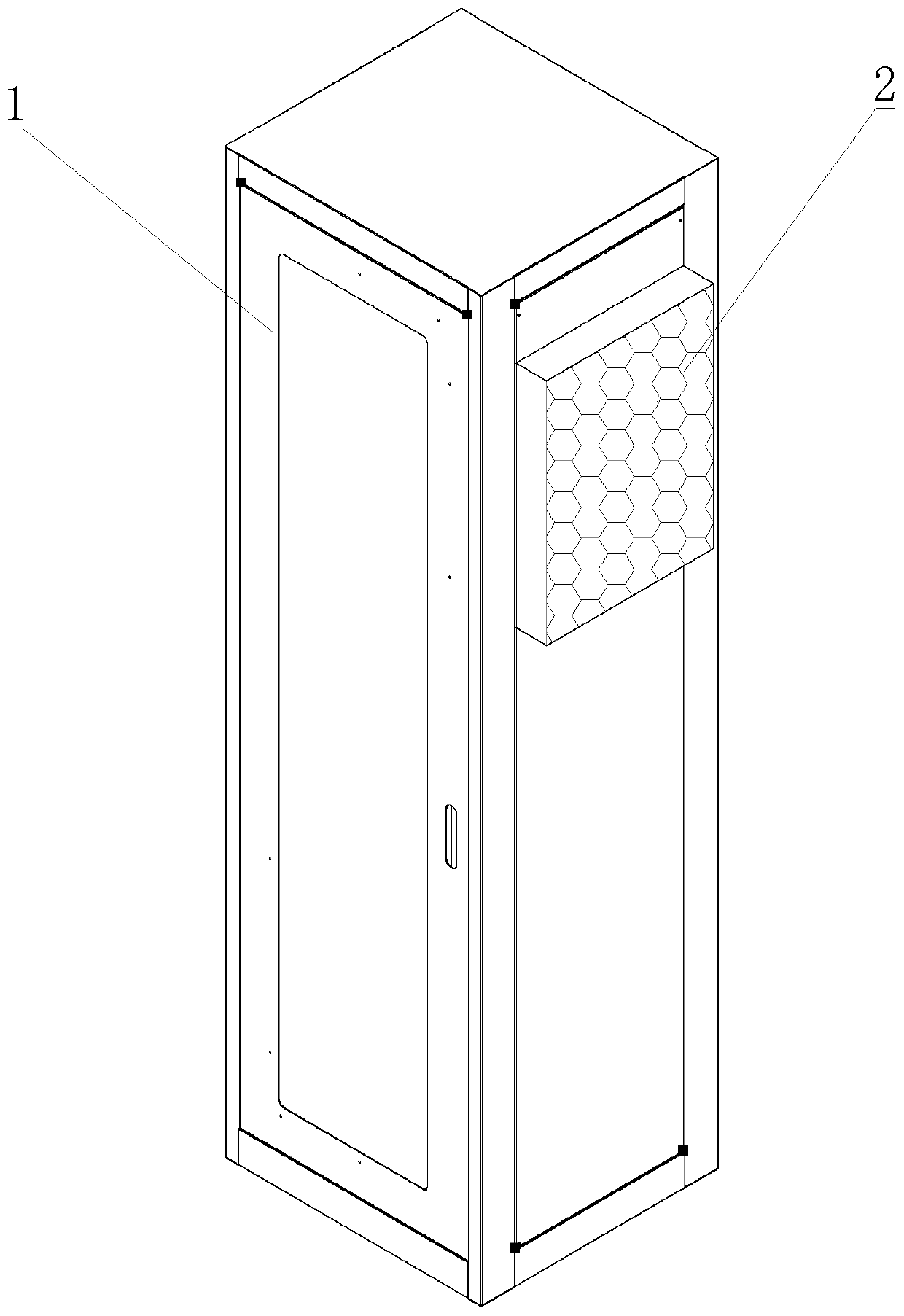 Intelligent noise reduction cabinet for server