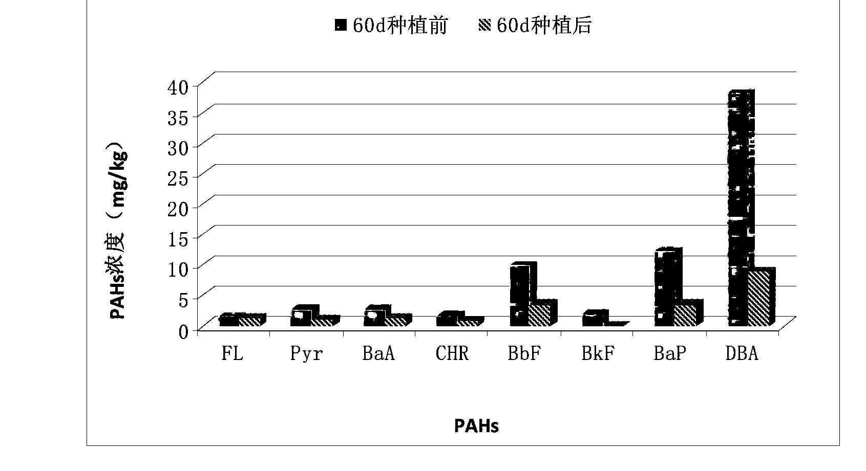 Remediation method for soil contaminated by polycyclic aromatic hydrocarbons (PAHs) by using gramineous plant Festuca arundinacea