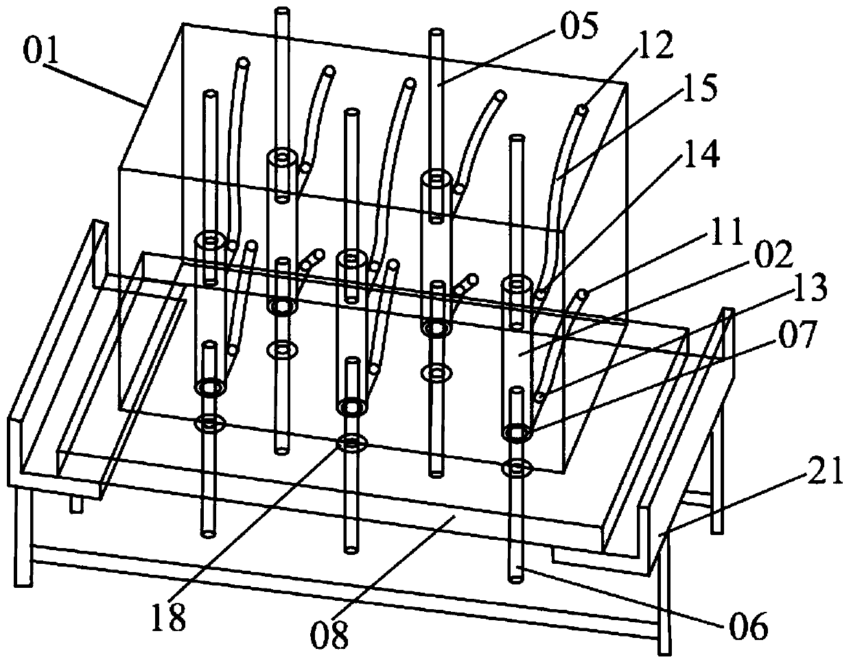 Assembly type concrete structure grouting sleeve node acceptance device and using method thereof