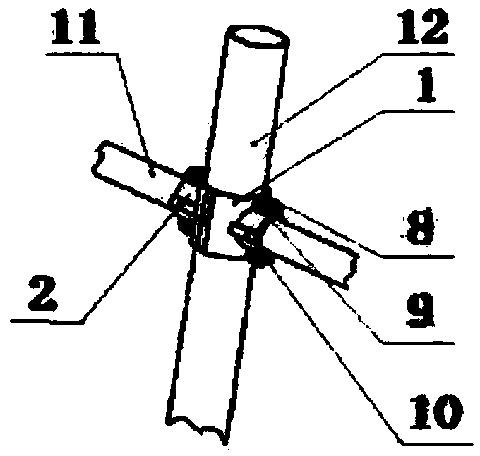 A special connecting piece for milking parlor fence