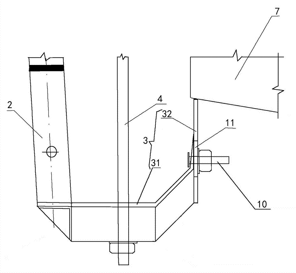 Bridge integrated cast-in-place anti-collision guardrail and special formwork for hanging board and its construction method