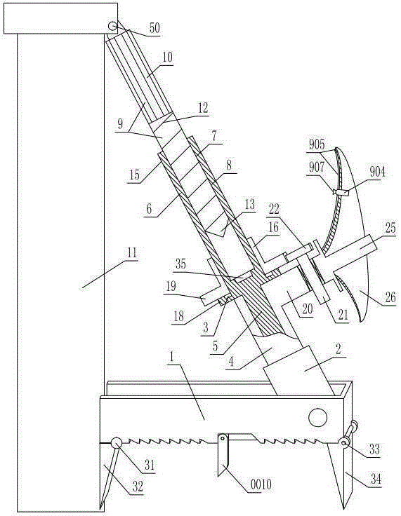 Electric pole vertical state quick detecting and resetting device for maintenance