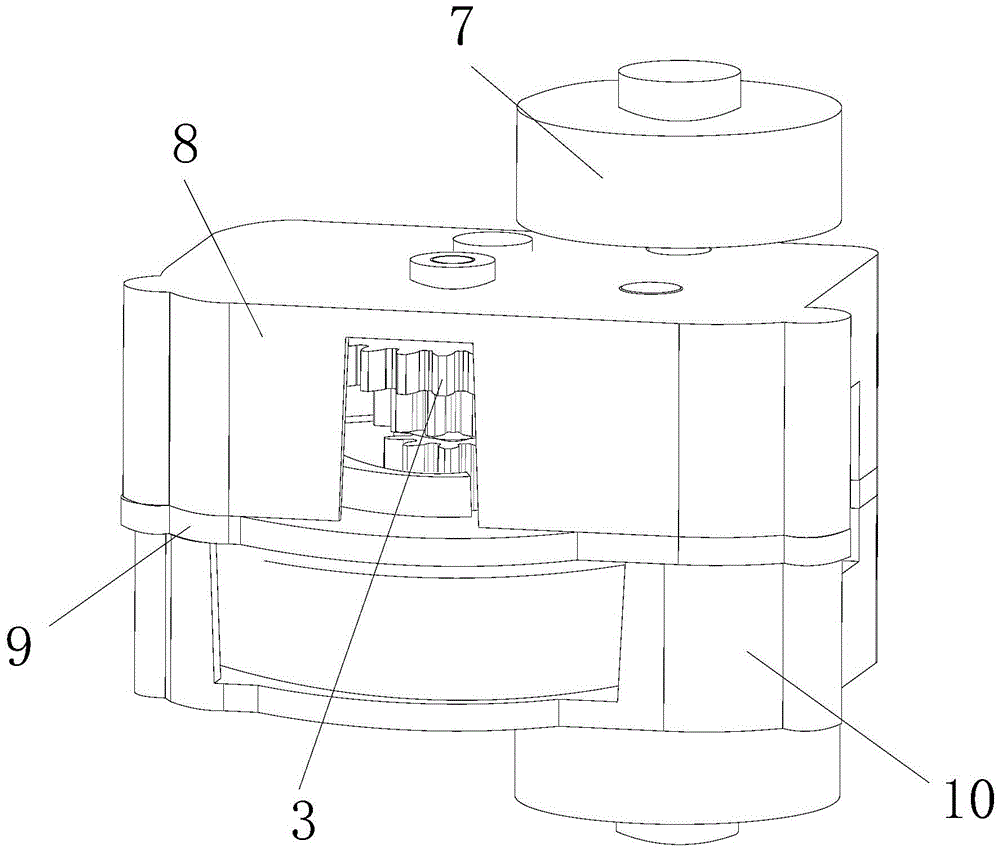 Driving method of mini inertial gear box and mini inertial gear box