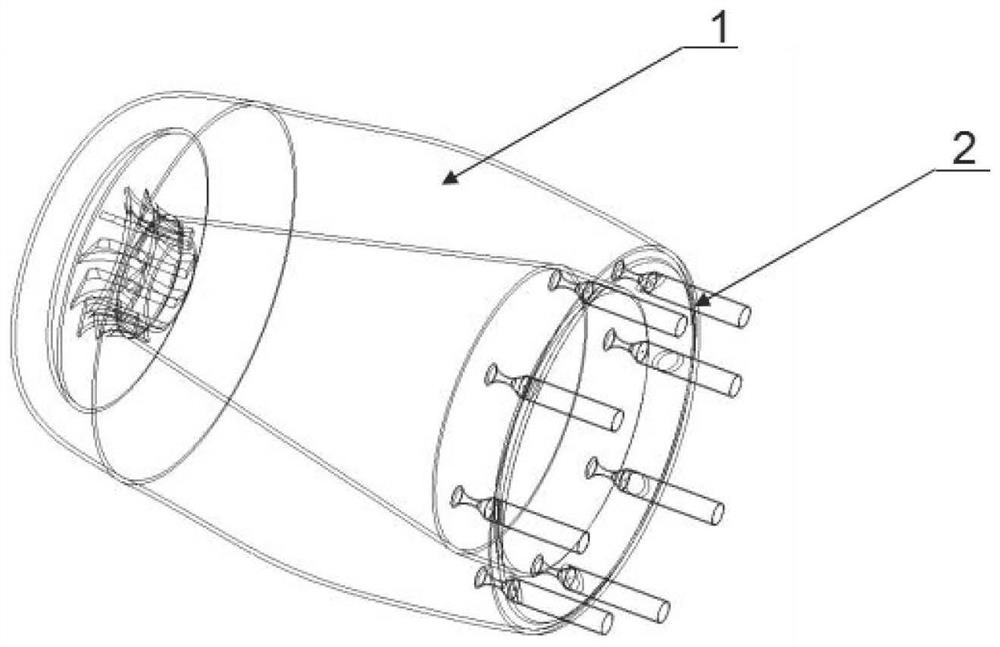 Supersonic spiral bladeless dust collection device suitable for coal mine transfer point