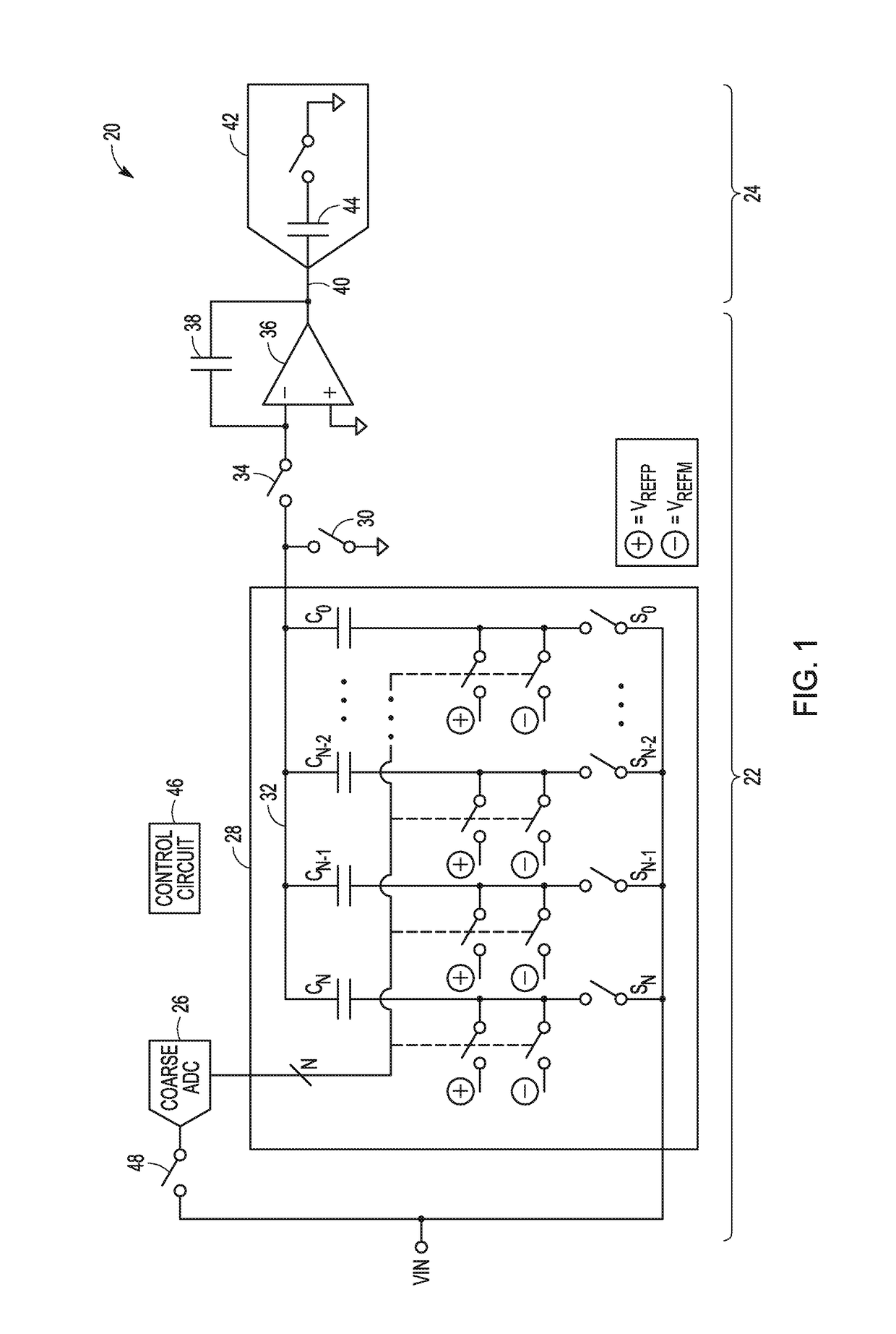 Correlated double sampling analog-to-digital converter