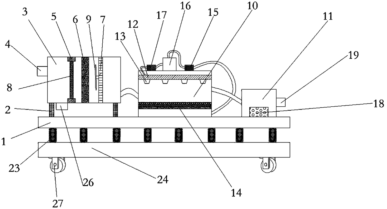 Dust removal device for spinning and weaving equipment